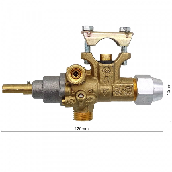 Кран газовый 21S M9X1 глк-40н в сборе с регулируемым обводом (62200700)